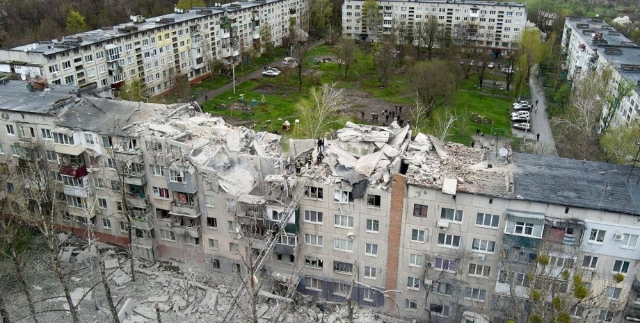 Разрушения Славянска, война, Украина, фото