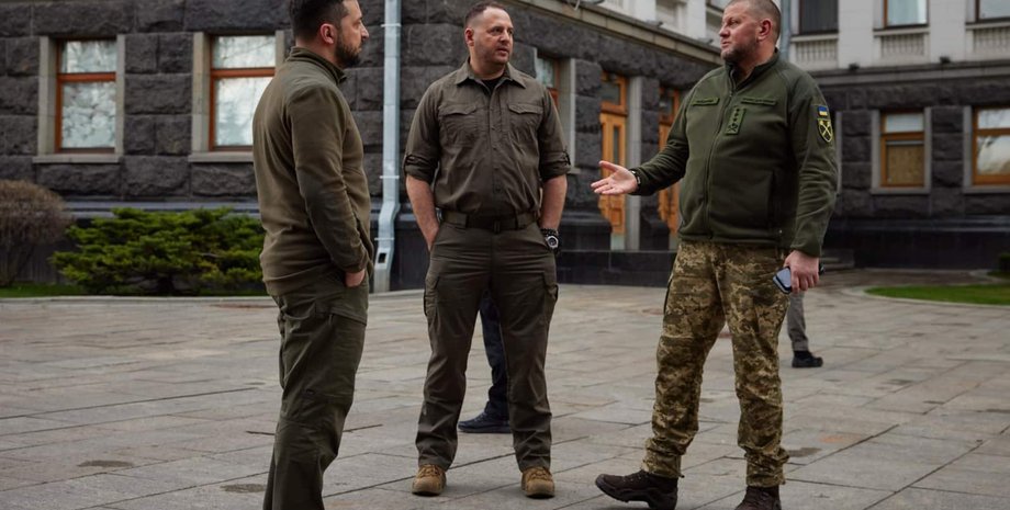 володимир зеленський, андрій єрмак, валерій залужний