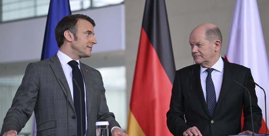 Эмманюэль Макрон, Олаф Шольц, президент Франции, канцлер Германии