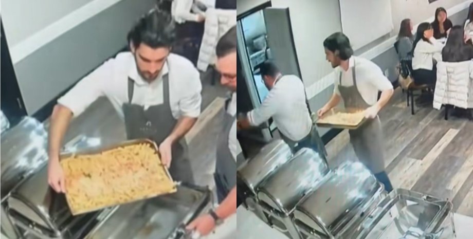 Официант во время первой смены совершил ошибку и случайно сварил пасту не в той емкости