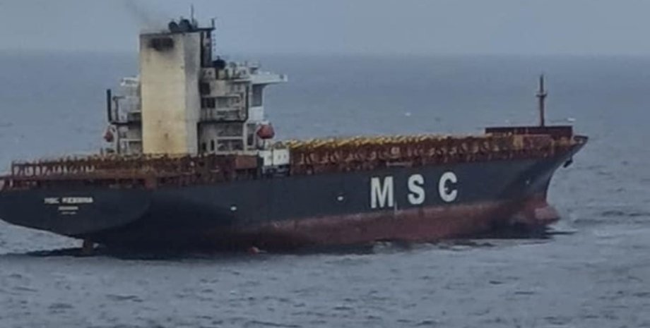 MSС MESSINA, контейнеровоз, пожар