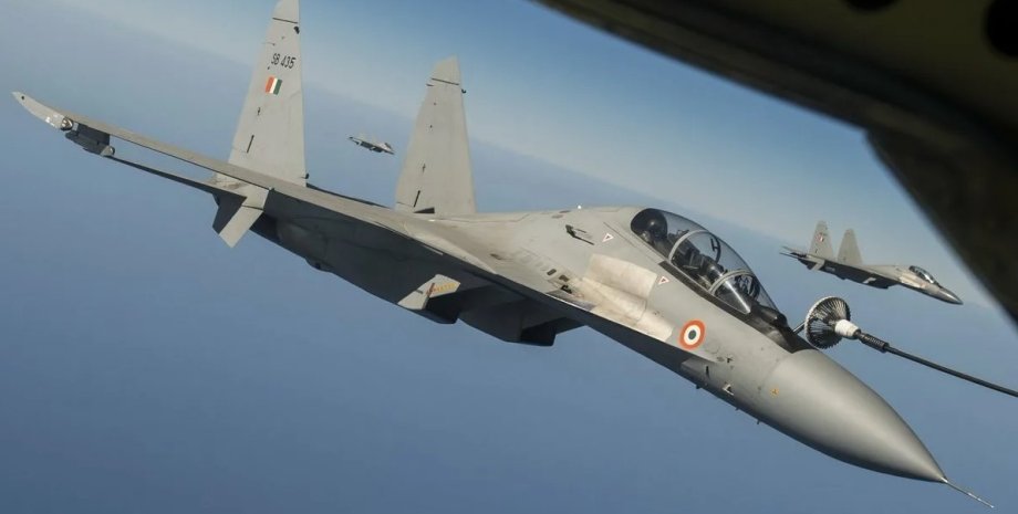 Die indische Luftwaffe während der Prüfungen hat ein Szenario von Pakistan ausge...