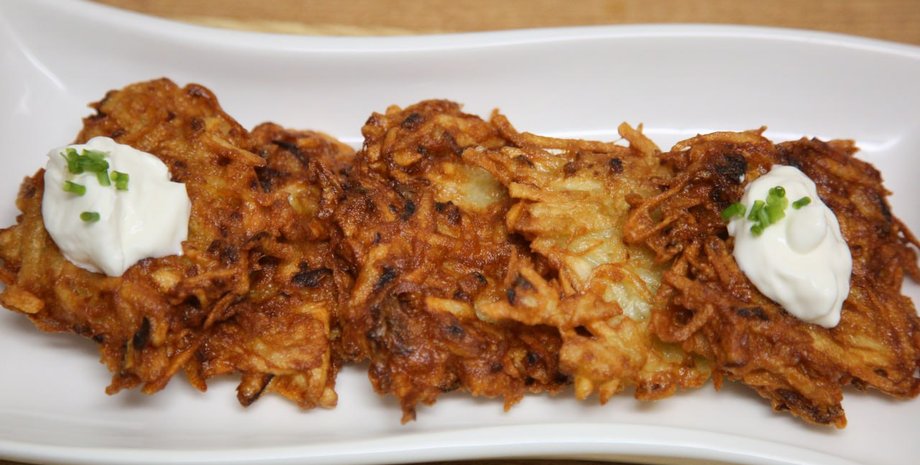 деруны по-английски, деруны с сыром, картофельные оладьи, кулинария