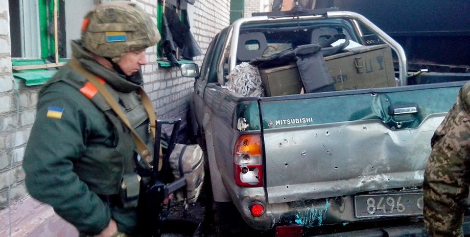 Боец АТО в Широкино/ Фото пресс-службы Минобороны Украины