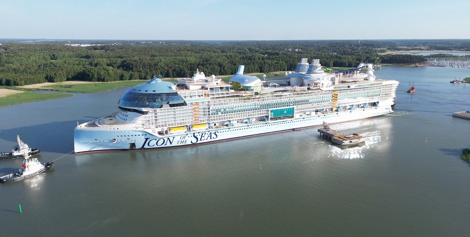 круизный лайнер, икона морей, Icon of the Seas, самый большой лайнер, Самый большой в мире лайнер Icon of the Seas