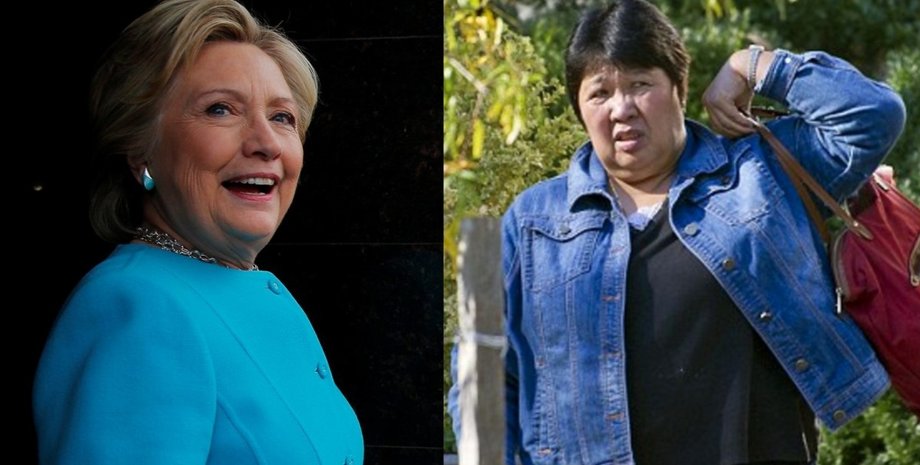 Хиллари Клинтон и Марина Сантос / Коллаж из фото REUTERS / Ron Sachs via nypost.com