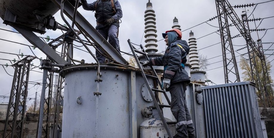 электрики, ремон, подстанция, мужчины, лэп