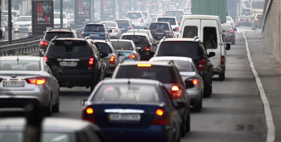 Заторы в Киеве, пробки в Киеве, центр Киева, перекрытие улиц