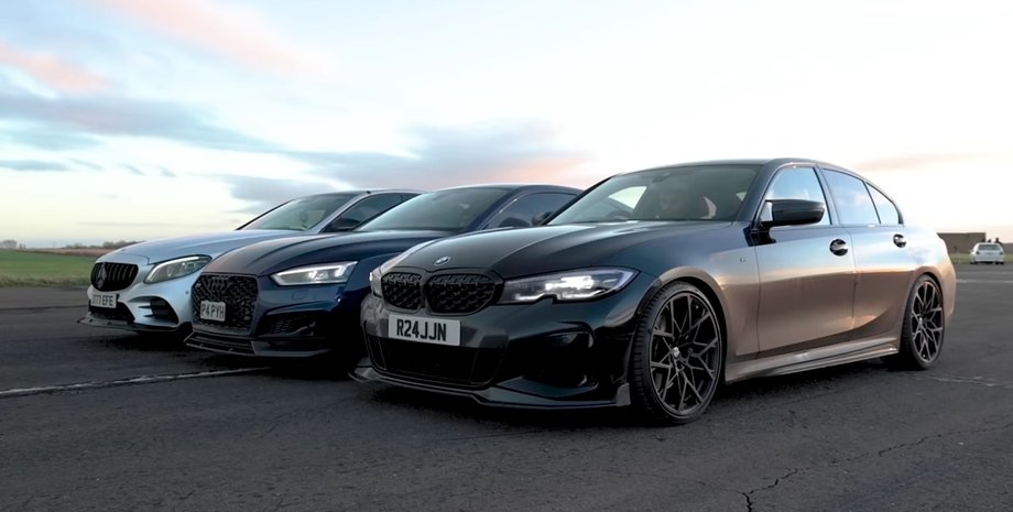 Audi S5, BMW M340i, Mercedes-AMG C43, Гонки, Драг-рейсинг, Заезд, Авто, Автомобили, Видео, Блогеры