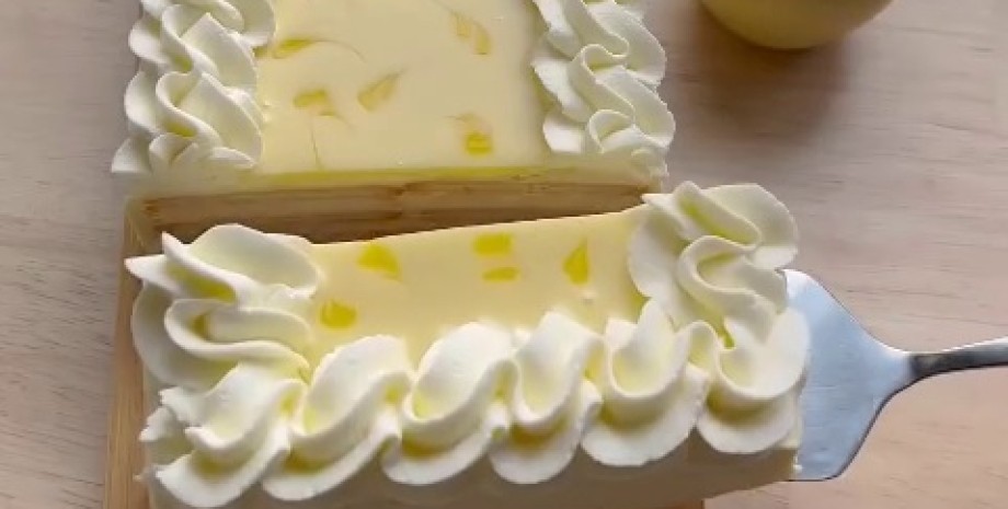 лимонний торт, десерт, випічка