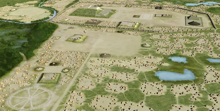 город, курган, Колумб, Америка, история, археология, упадок, колонизаторы, ученые, исследования, наука, Кахокия, расцвет, население, люди