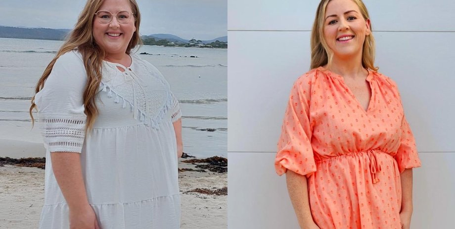 Жінка сильно схудла, голодування з перервами, уникала спорту, важила 140 кг, скинула 60 кг, без дієти, особлива дієта