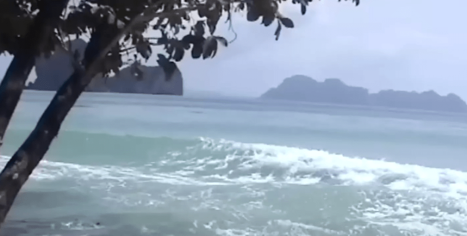 Цунамі 2004 року потрапило на відео туриста, який відпочивав на пляжі, стихійне лихо, катастрофа, Таїланд