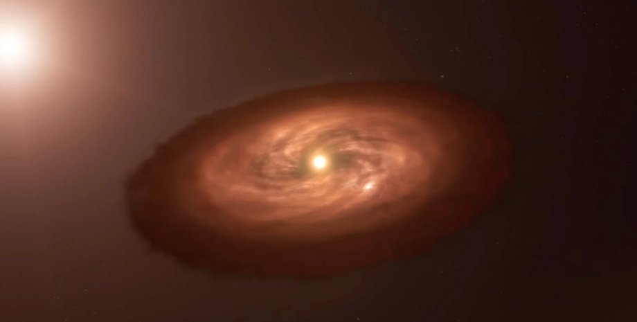 Диск, образующий спутник вокруг планеты