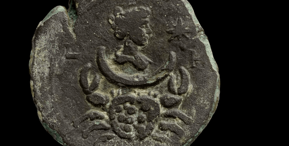 монета, краб, богиня, фото