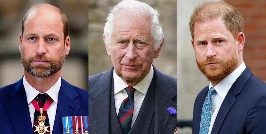 принц Уильям король Чарльз принц Гарри