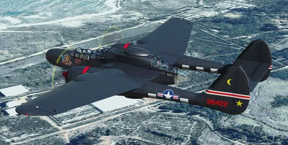 Американский штурмовик P-61, черная вдова, Northrop P-61 Black Widow, лучший истребитель, легендарный самолет, история авиации, самолеты Второй мировой войны