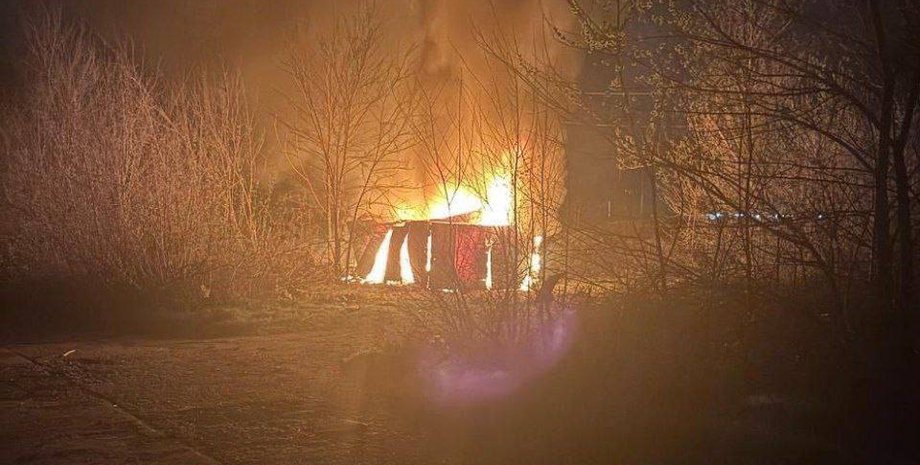 Ночная атака БПЛА, ночная атака беспилотников, ночная атака дронов, Кривой Рог, удар по Кривому Рогу