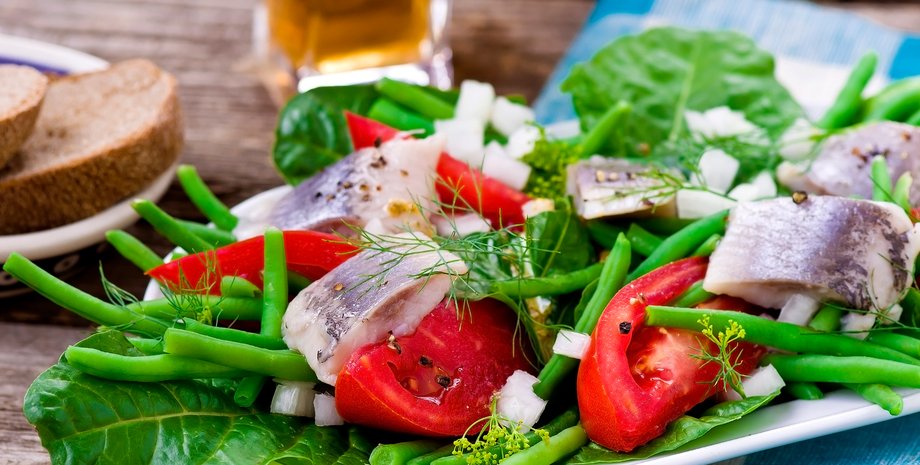 салат с сельдью