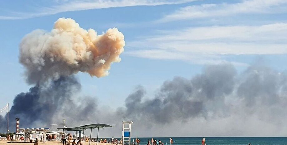 взрыв в Крыму, пляж, море