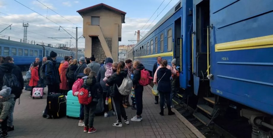 поезд, переселенцы