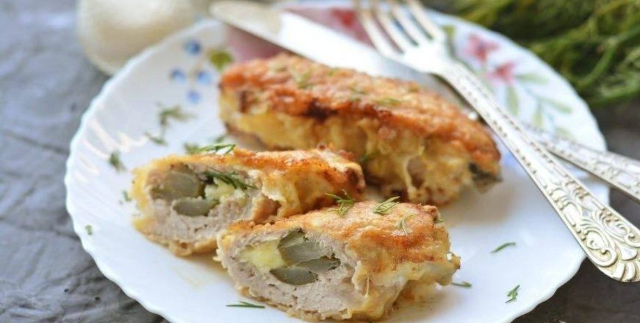 рулеты с огурцом и сыром