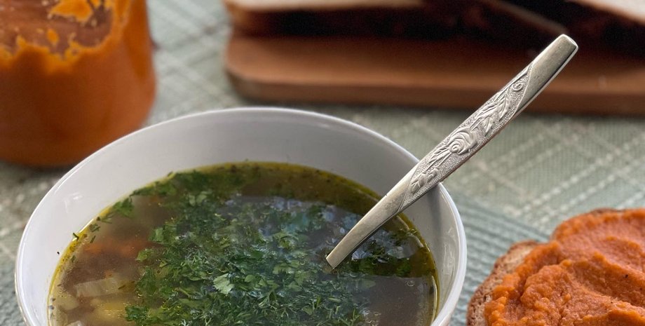 суп з курячими серцями