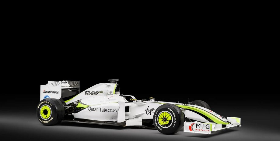 Brawn GP 001, Brawn GP, Дженсон Баттон, Формула-1, болид Brawn GP, болид Формулы-1