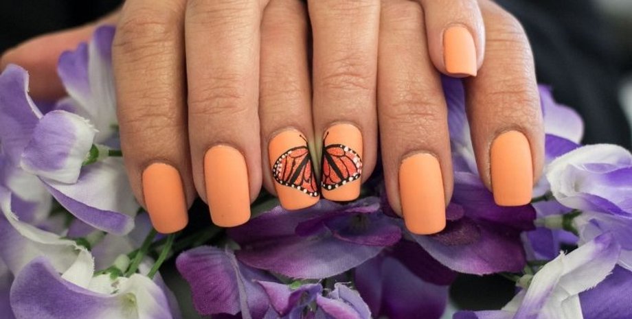 Манікюр з метеликами, модний манікюр, тренди манікюру, модні тренди 2022