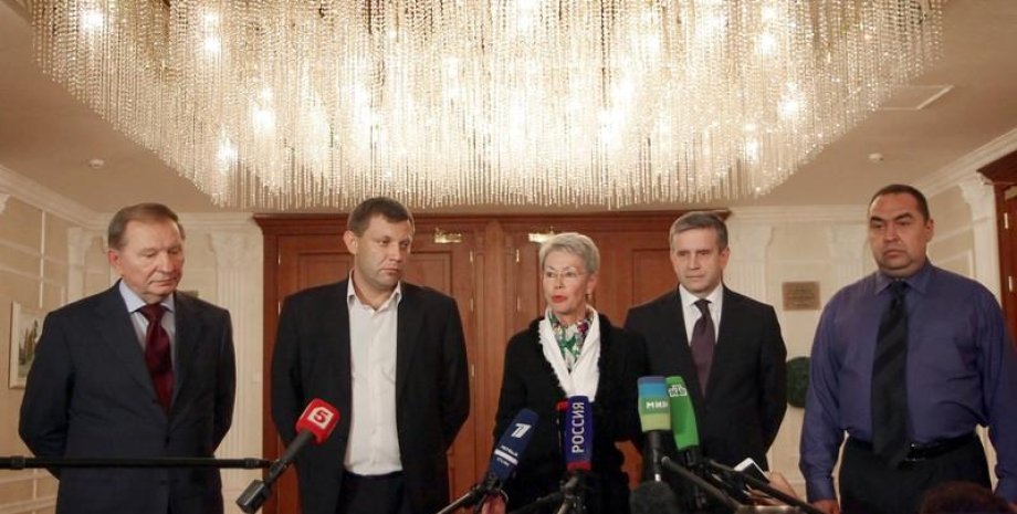 Встреча в Минске: Кучма, Захарченко, Тальявини, Зурабов, Плотницкий / Фото: EPA