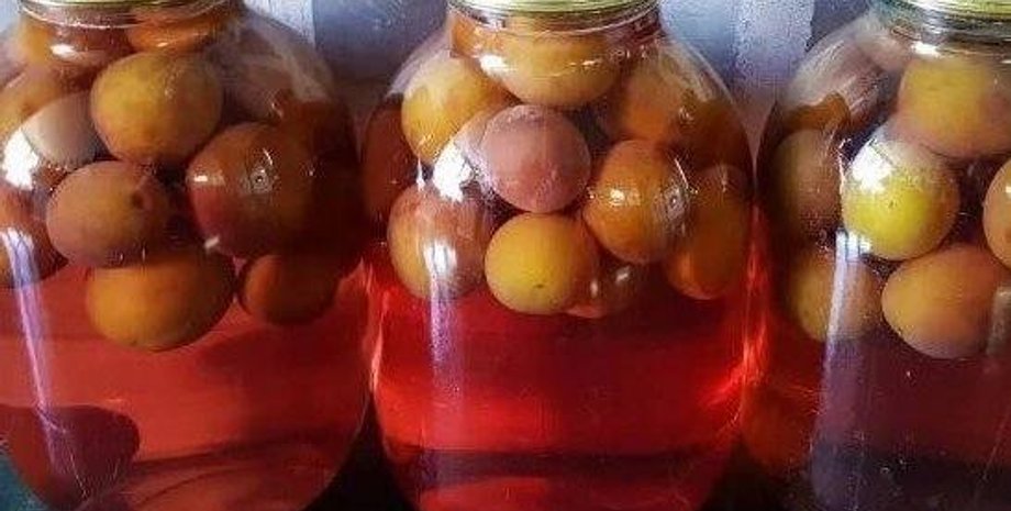 компот зі слив, консервація, закачування