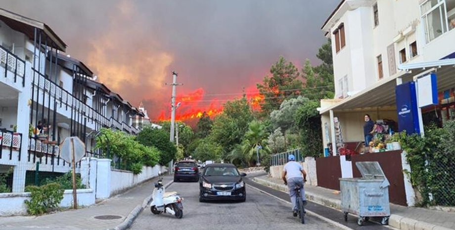 пожар в мармарисе, пожар в турции