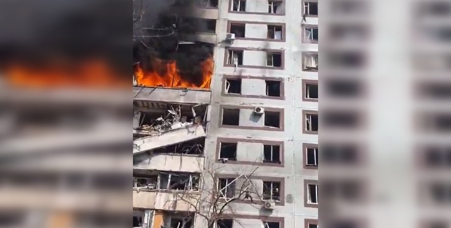 обстріл Запоріжжя, обстріл житлового будинку в Запоріжжі, обстріл Запоріжжя житловий будинок, попадання ракети Запоріжжя