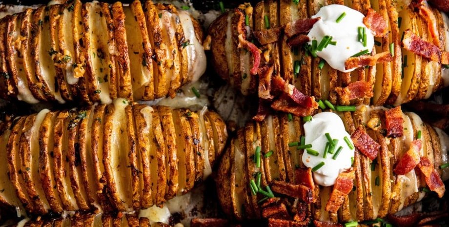 Картофель Хассельбек, как запечь картофель вкусно, запеченный картофель, запеченная картошка