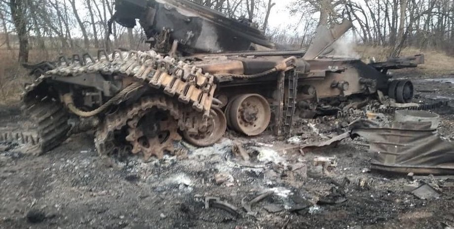 Підбита військова техніка РФ.