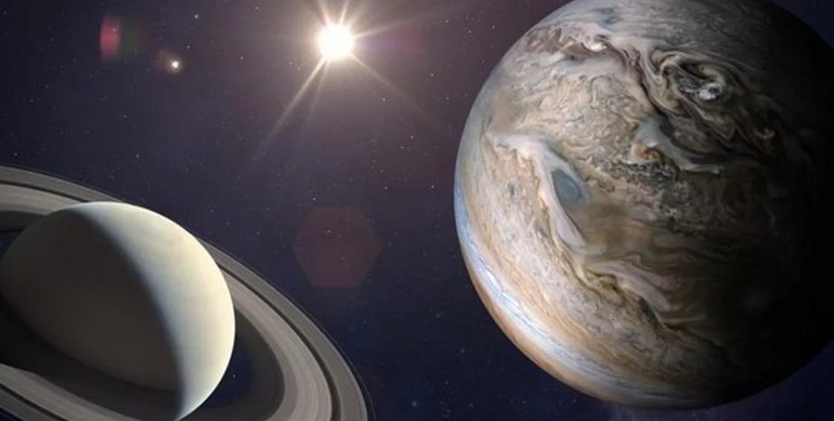 Сатурн, Юпитер