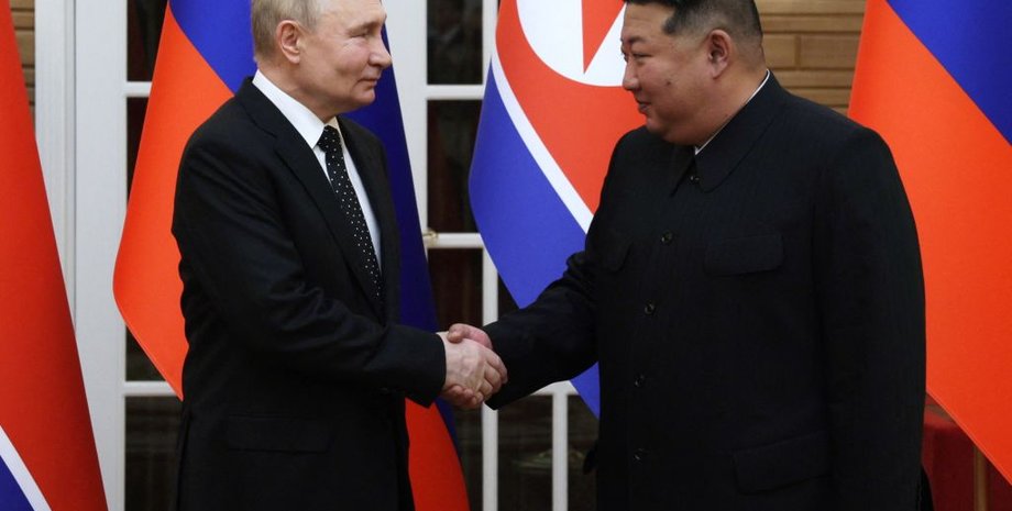 Владимир Путин и Ким Чен Ын и Ким Чен Ын