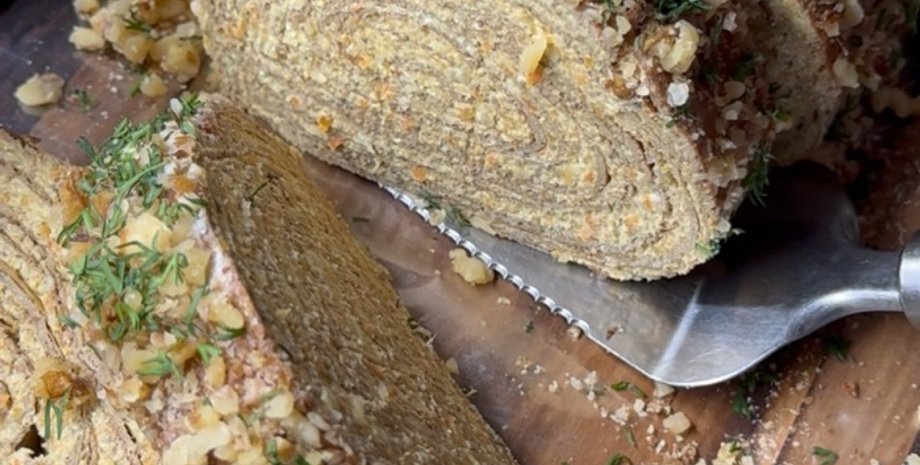 печеночный рулет, печень, рецепты, блюда из печени