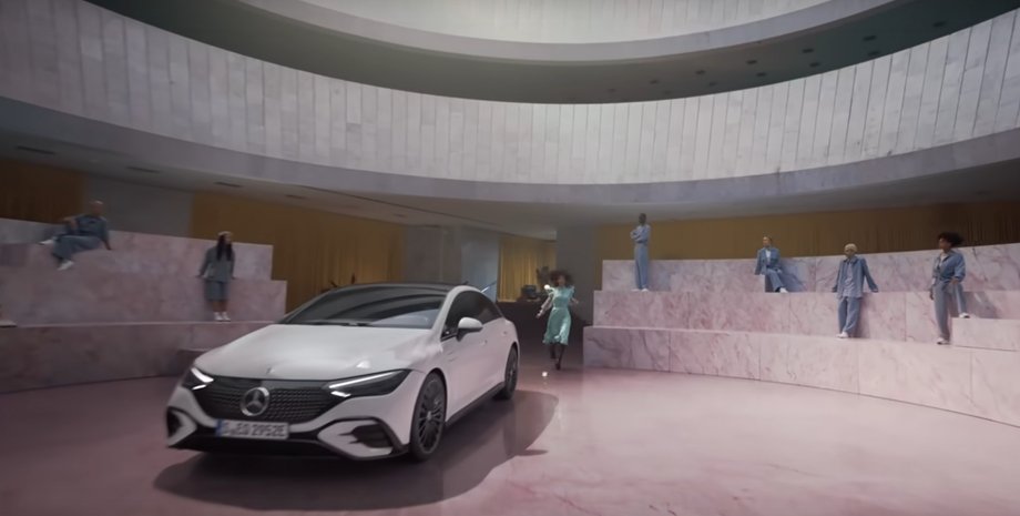 Mercedes-Benz EQE, Mercedes EQE, электромобиль Mercedes-Benz, новый Mercedes-Benz EQE, реклама Mercedes EQE