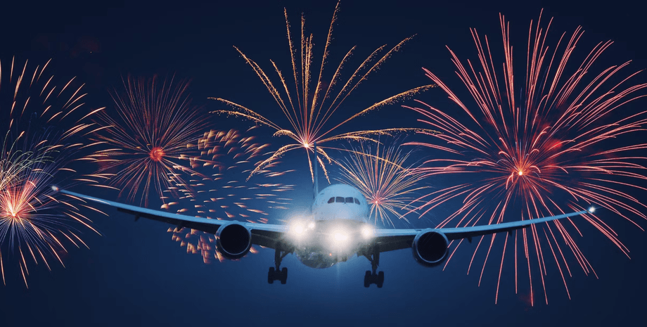 Пасажири літака двічі відсвяткували Новий рік