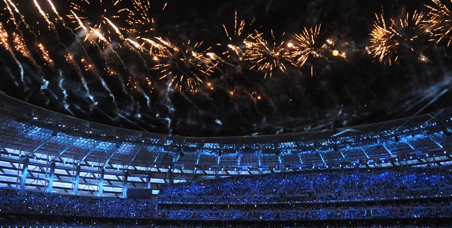 Салют после церемонии открытия / Фото: Trend.az