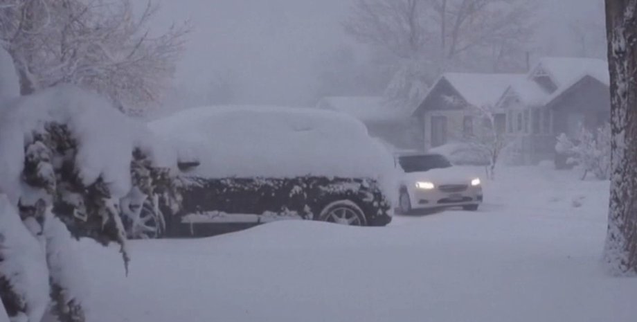 США, непогода, снегопады, снежный шторм,