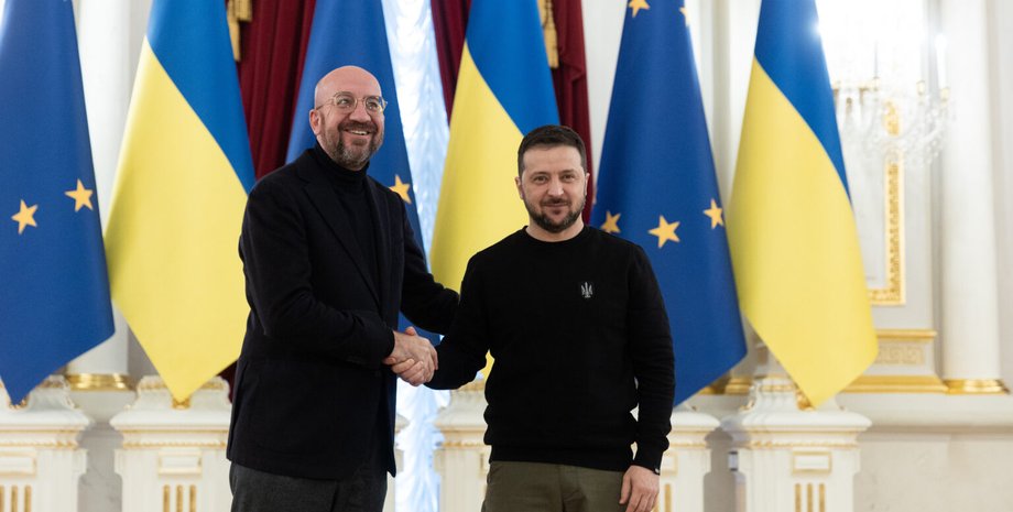 Шарль Мишель, Владимир Зеленский, ЕС, Евросоюз, Украина, переговоры, фото