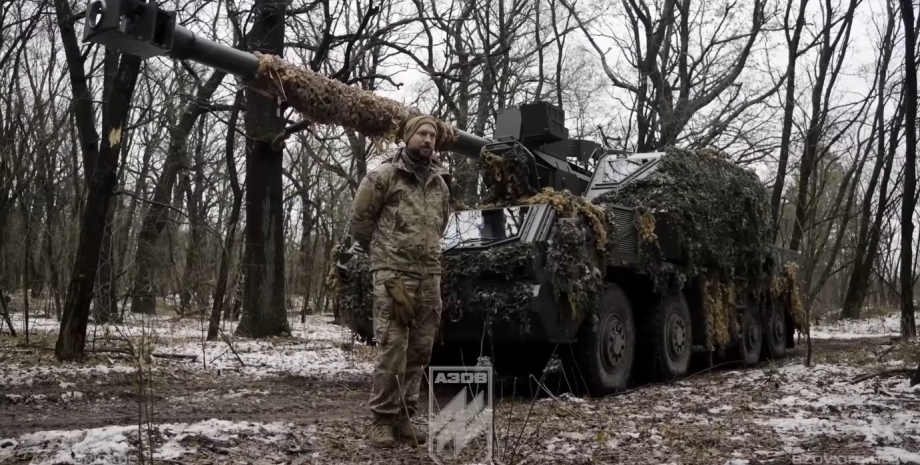 САУ Dita 12-й бригады Нацгвардии Украины "Азов"