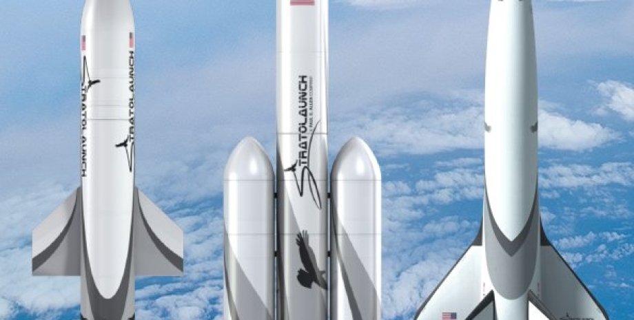Medium Launch Vehicle, MLV Heavy и Space Plane. Иллюстрация: Stratolaunch