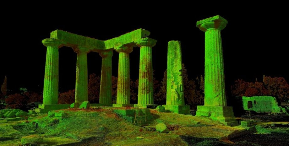 Цифровая копия Храма Аполлона в Коринфе. CYARK