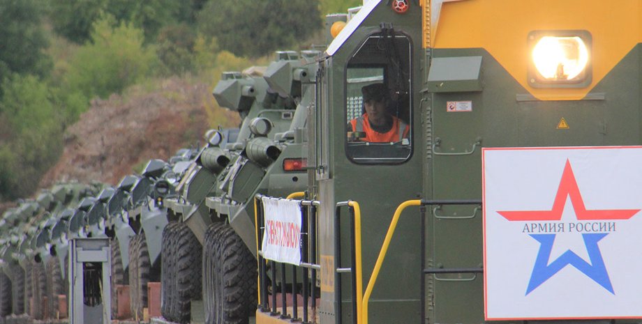 эшелон военной техники РФ
