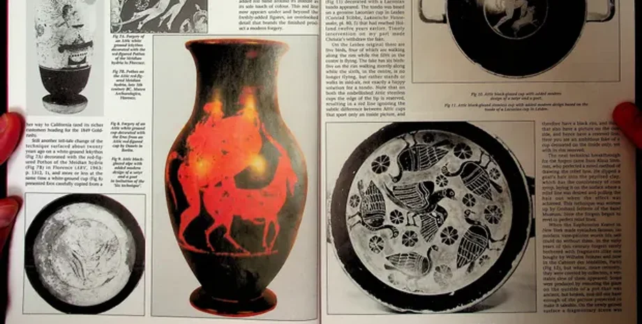античная ваза, подделка, репатриация, греческие древности, современная отделка, 5 век до н.э., греческая культура, ваза, исследование, историческое наследие, подлинность, история, археология