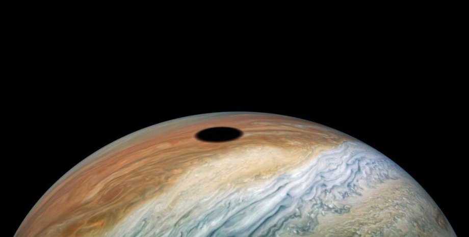 Jupiter - PJ22-28 - Shadow of Io. NASA/JPL-Caltech/SwRI/MSSS/Kevin M. Gill CC BY 2.0