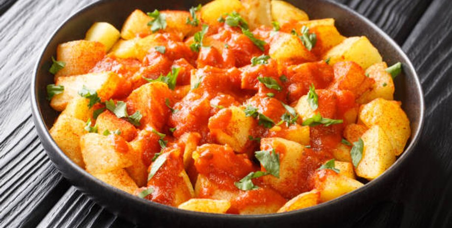 Запеченный картофель, картофель по-испански, кулинария